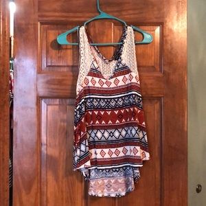 Size Medium flowy printed tank top